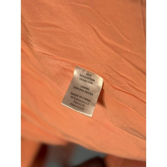 In Loom Woman Size S Floral Peach Sundress Cotton & Rayon Blend Adjustable Strap - Picture 8 of 9